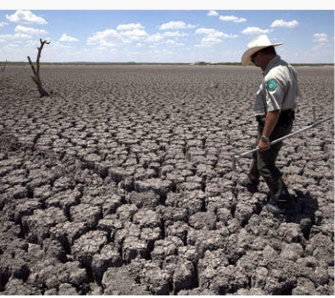 dried up lake bed in Texas
